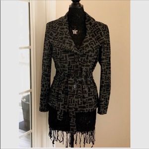 Gray and Black Pea Coat